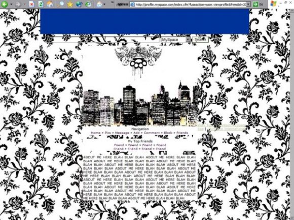 black and white city lights. Myspace Layouts / Div Overlay