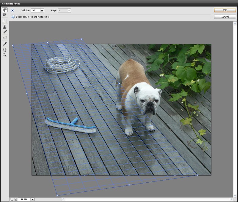photoshop vanishing point measure tool cs6