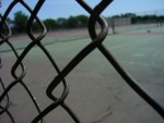 abandoned tennis courts