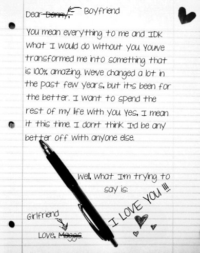 dear boyfriend letters tumblr