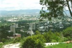 overlooking the city