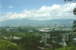 overlooking the city