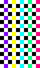 Brightly colored checkerboard