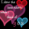 drawn hearts