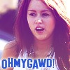 Miley Cyrus says "ohmygawd!"