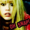 Hannah Montana says "ohsnap!"