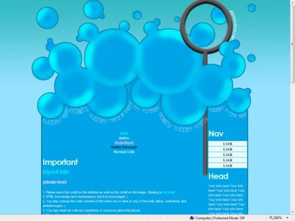 Bubble Website Template