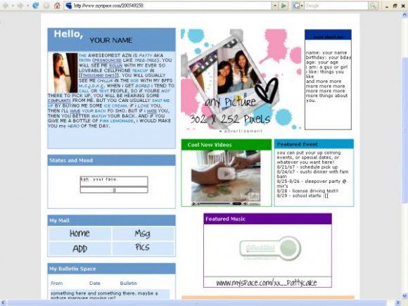 myspace home - Myspace Layouts - CreateBlog