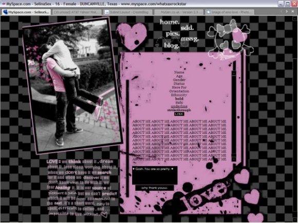 Emo Love - Myspace Layouts - CreateBlog