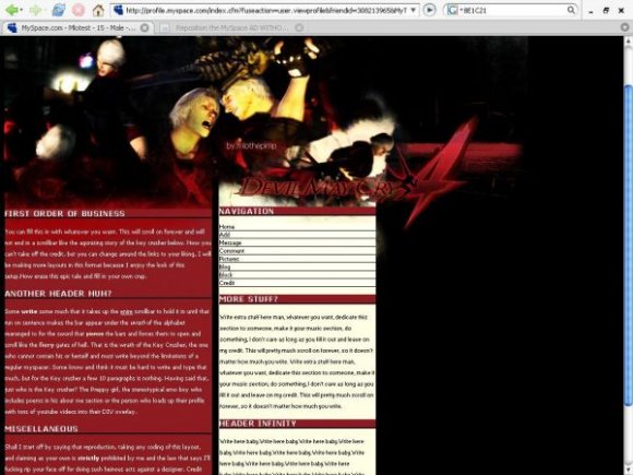 Devil May Cry 4 Website Update