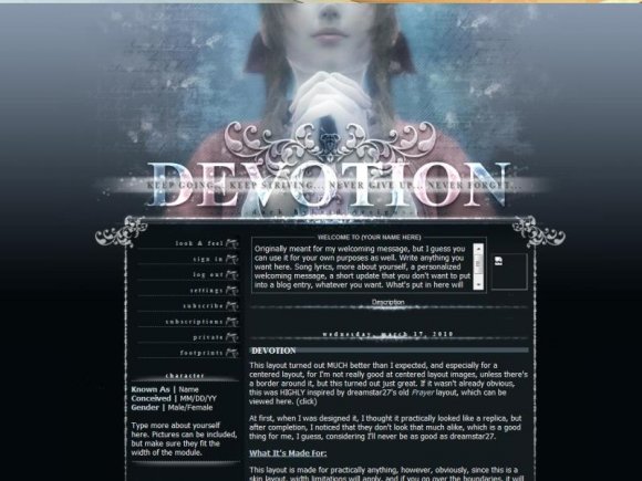 Devotion - Xanga Layouts - CreateBlog