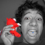 Me my gloomy bear and my 1st photoshop ever!